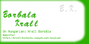 borbala krall business card
